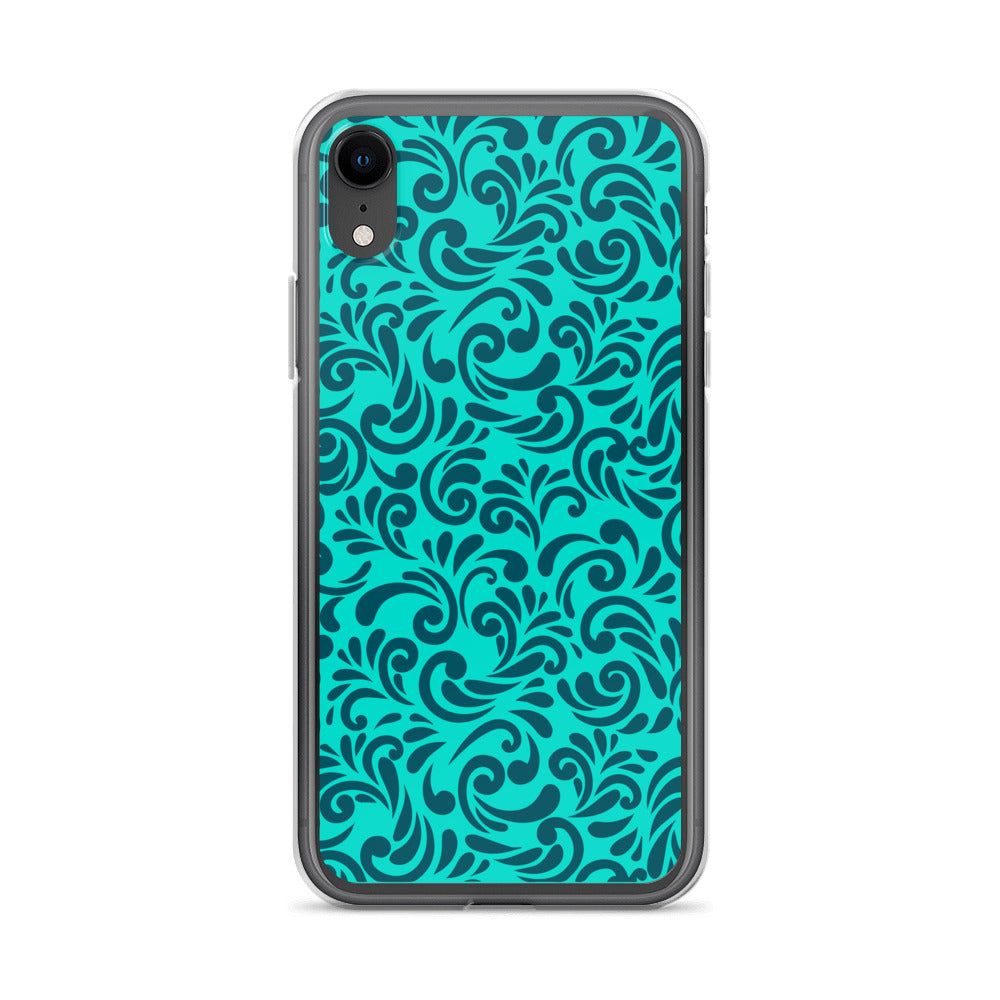 Tooled Floral Phone Case, Western pattern Phone, western pattern iphone case, Western boho phone case, Turquoise Blue Western Floral Case