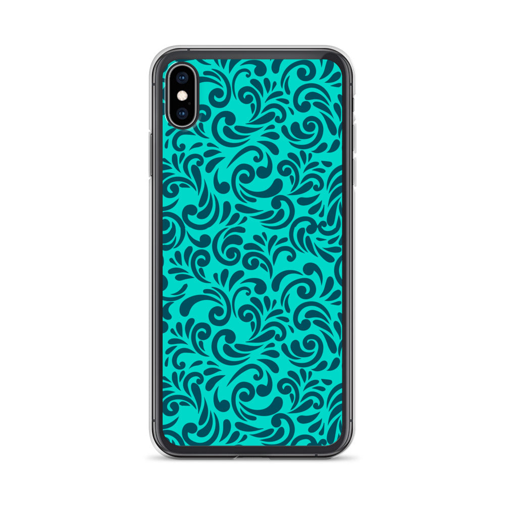 Tooled Floral Phone Case, Western pattern Phone, western pattern iphone case, Western boho phone case, Turquoise Blue Western Floral Case