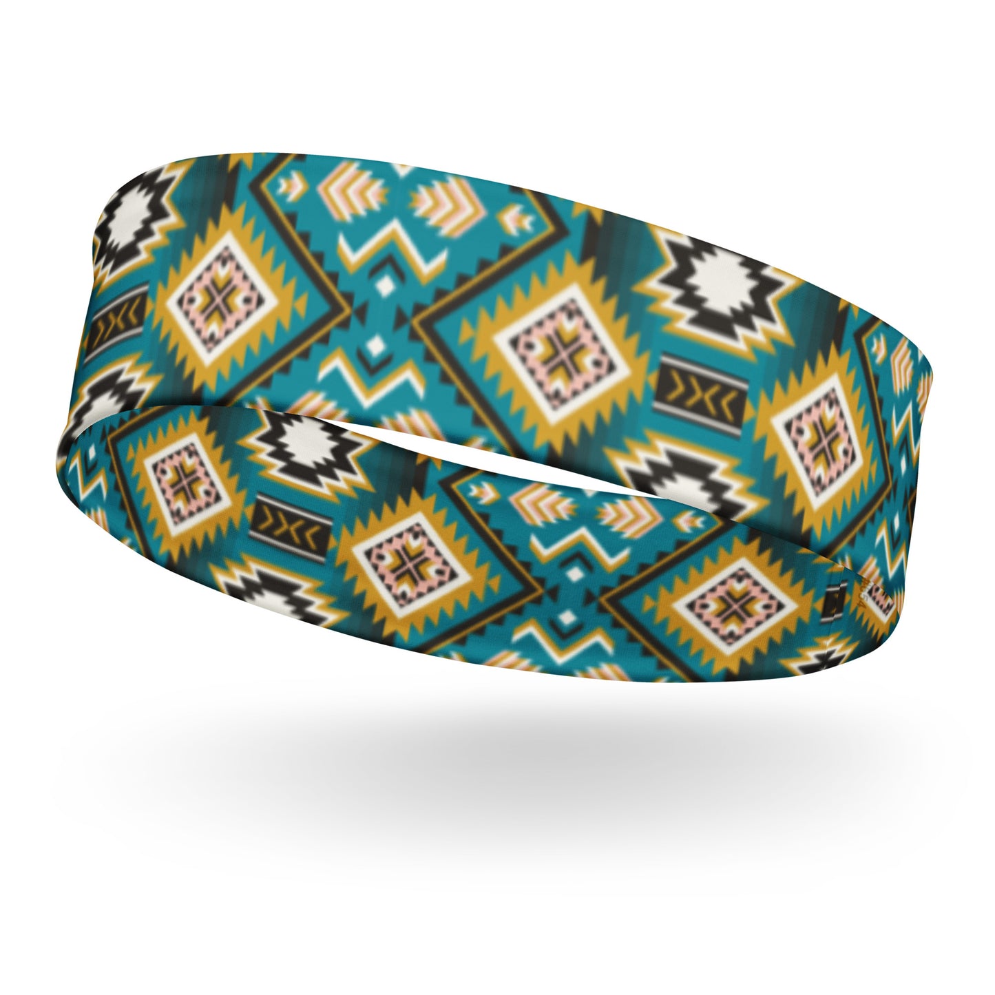 Western native American Indian Aztec geometric pattern Headband