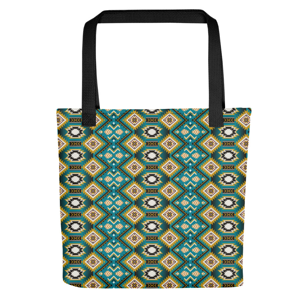 Western native American Indian Aztec geometric pattern Tote bag