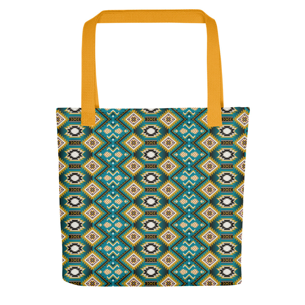 Western native American Indian Aztec geometric pattern Tote bag