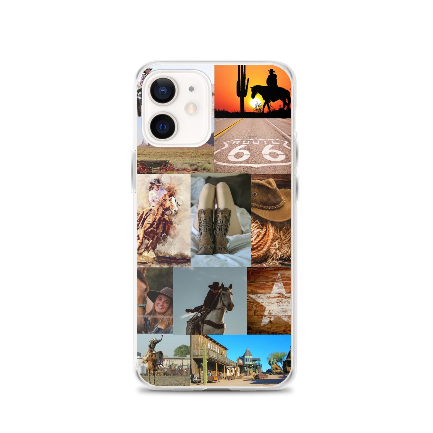 Western Collage Punchy Rodeo iPhone Case
