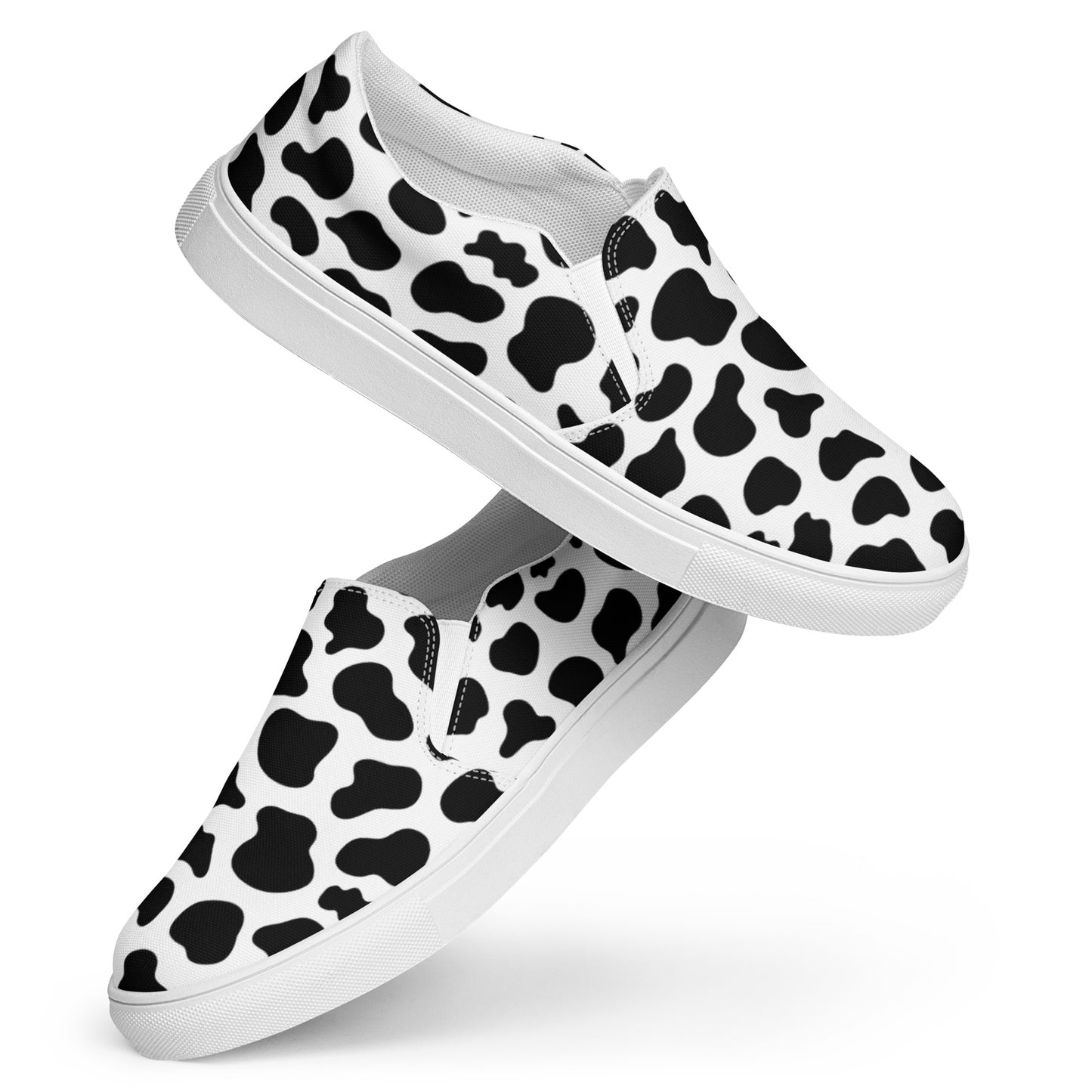 Western Cow Skin Print Women’s slip-on canvas shoes