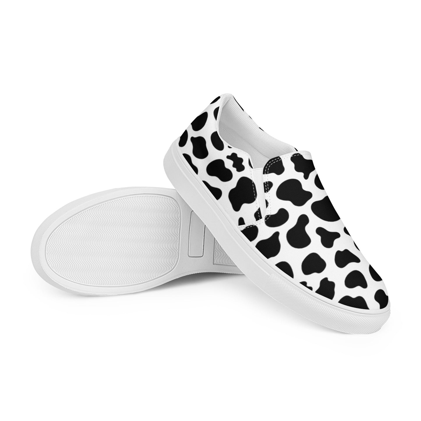 Western Cow Skin Print Women’s slip-on canvas shoes